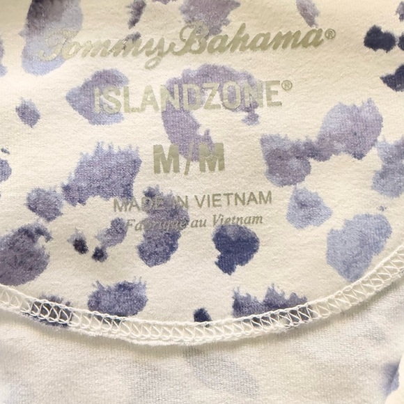 Tommy Bahama Navy and White Animal Print Tank Top - Picture 2 of 7